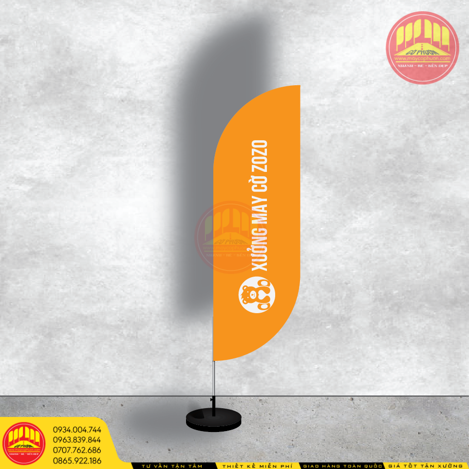 Cờ Phướn Giọt Lệ In Logo Quảng Bá Thương Hiệu 1 co canh buom gia re 04