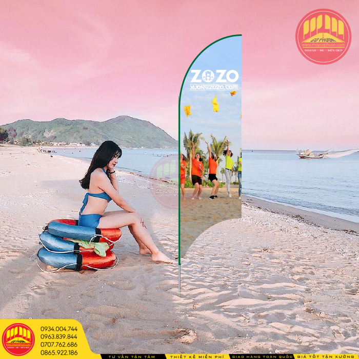 Cờ Phướn Bãi Biển Kích Thước Bao Nhiêu 4 co bai bien 01