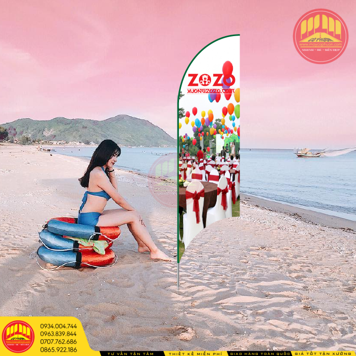 Cờ Phướn Bãi Biển Kích Thước Bao Nhiêu 5 co bai bien 02