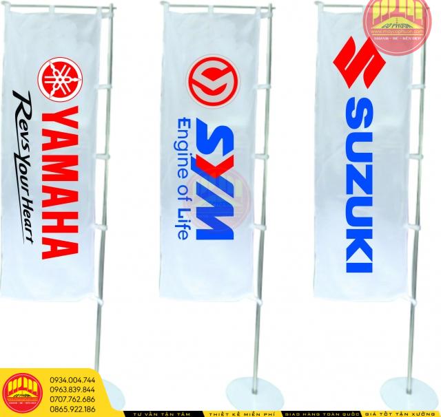 Cờ phướn chữ nhật quán ăn 1 Quy trình may cờ phướn chữ nhật tại Xưởng may cờ phướn.