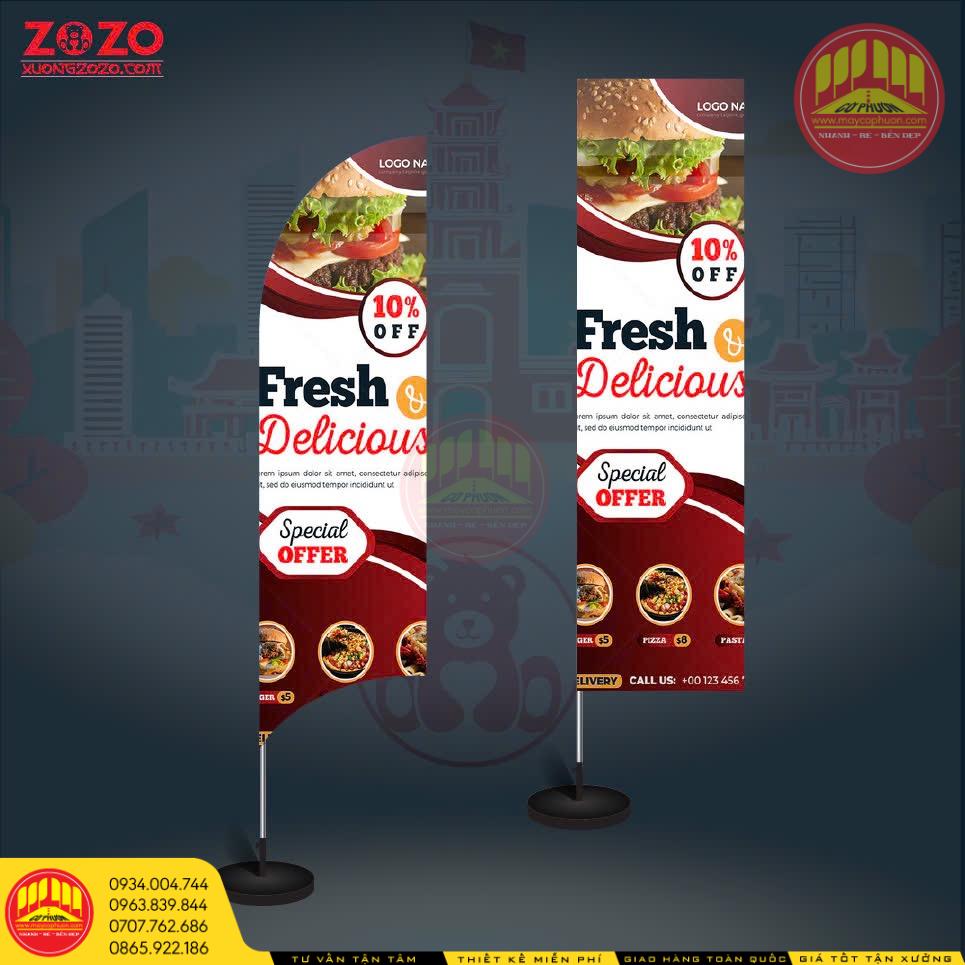 In cờ phướn công nghệ mới 1 Lựa Chọn Chất Liệu.