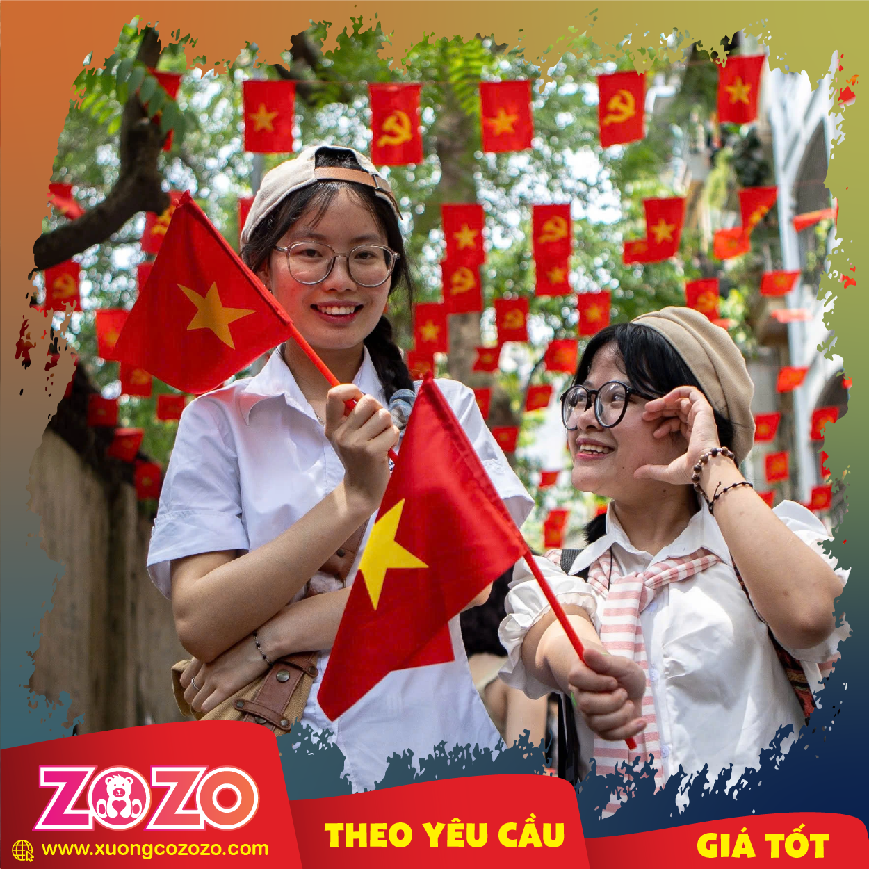 Cờ Việt Nam cầm tay chất lượng cao 1 CO CAM TAY 08