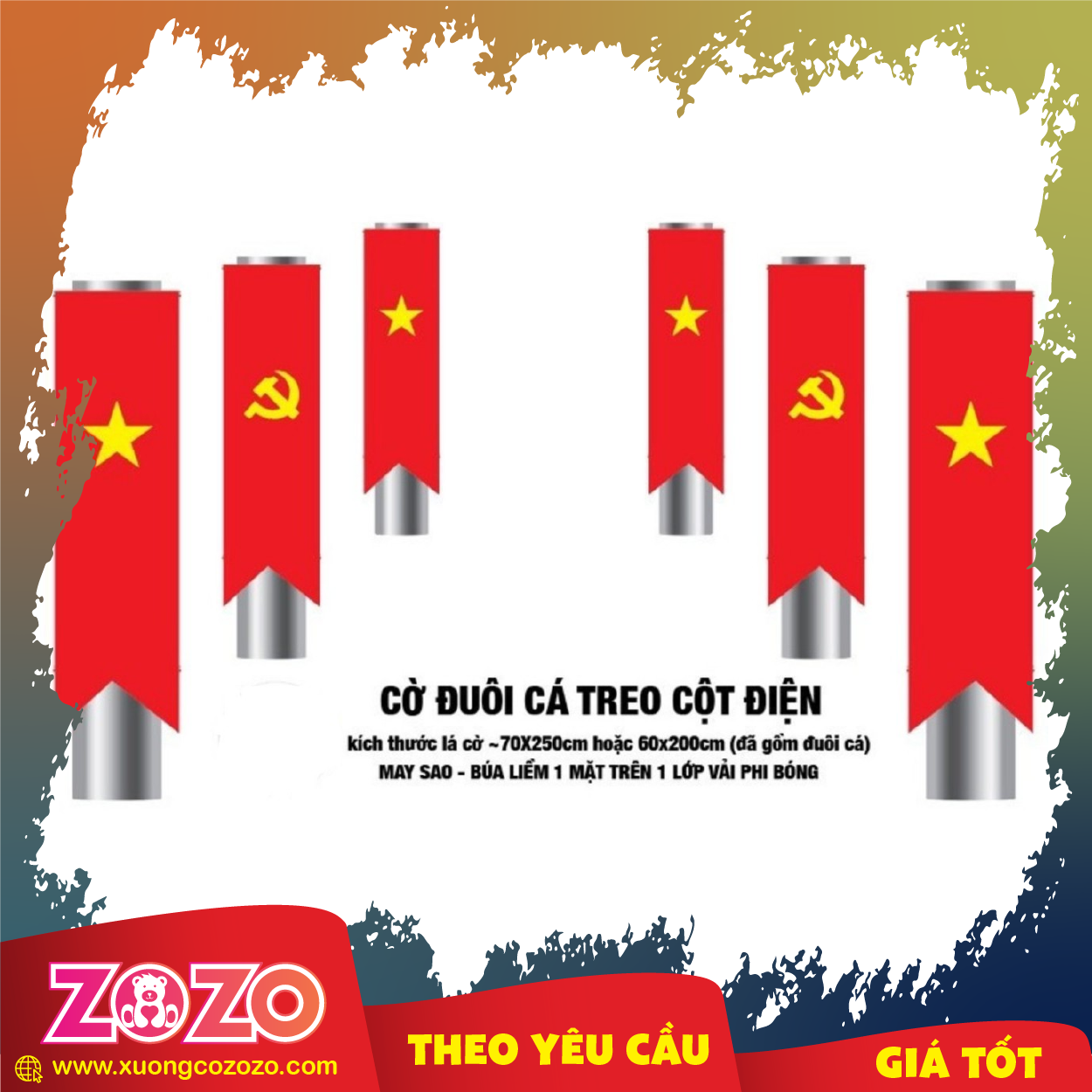 Cờ đuôi nheo sự kiện may sẵn 1 CO DUOI NHEO 02