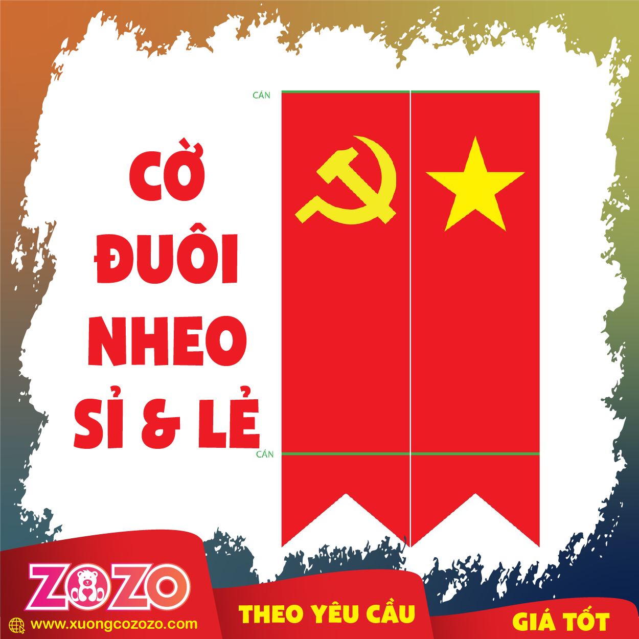 Cờ đuôi nheo may sẵn thiết kế đẹp 1 CO DUOI NHEO 03