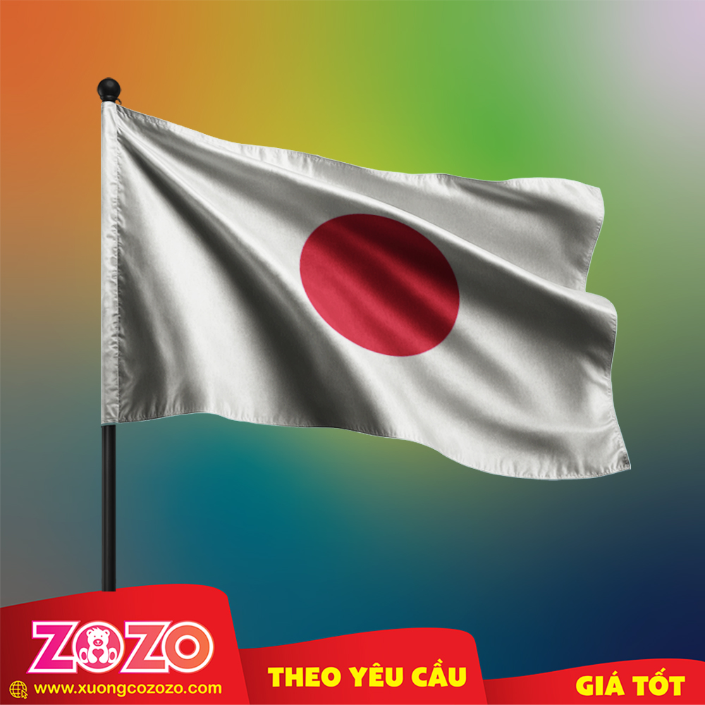 Cờ Nước Nhật may sẵn giá rẻ 1 Co Nuoc Nhat