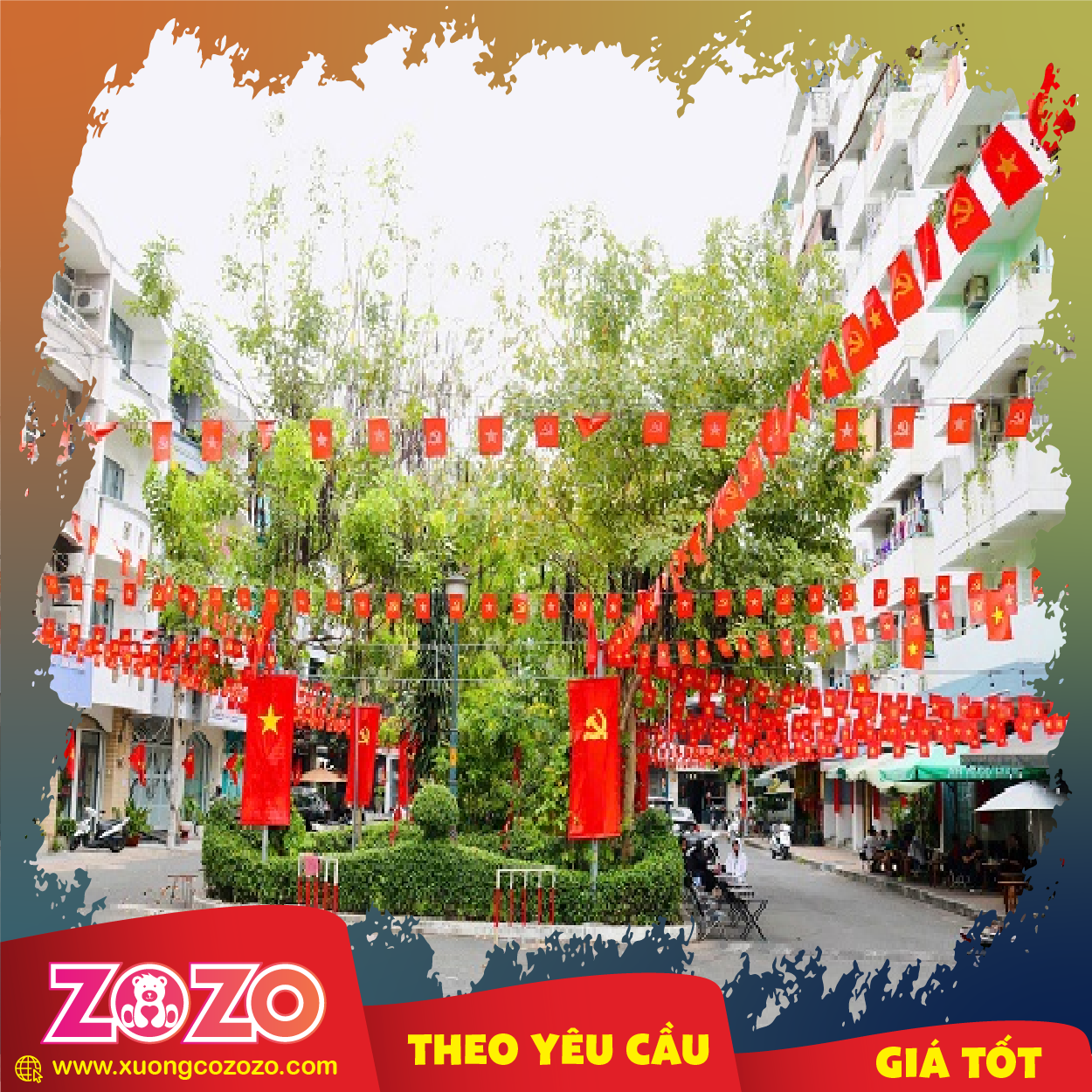 Cờ dây trang trí giá rẻ 1 Co day 07