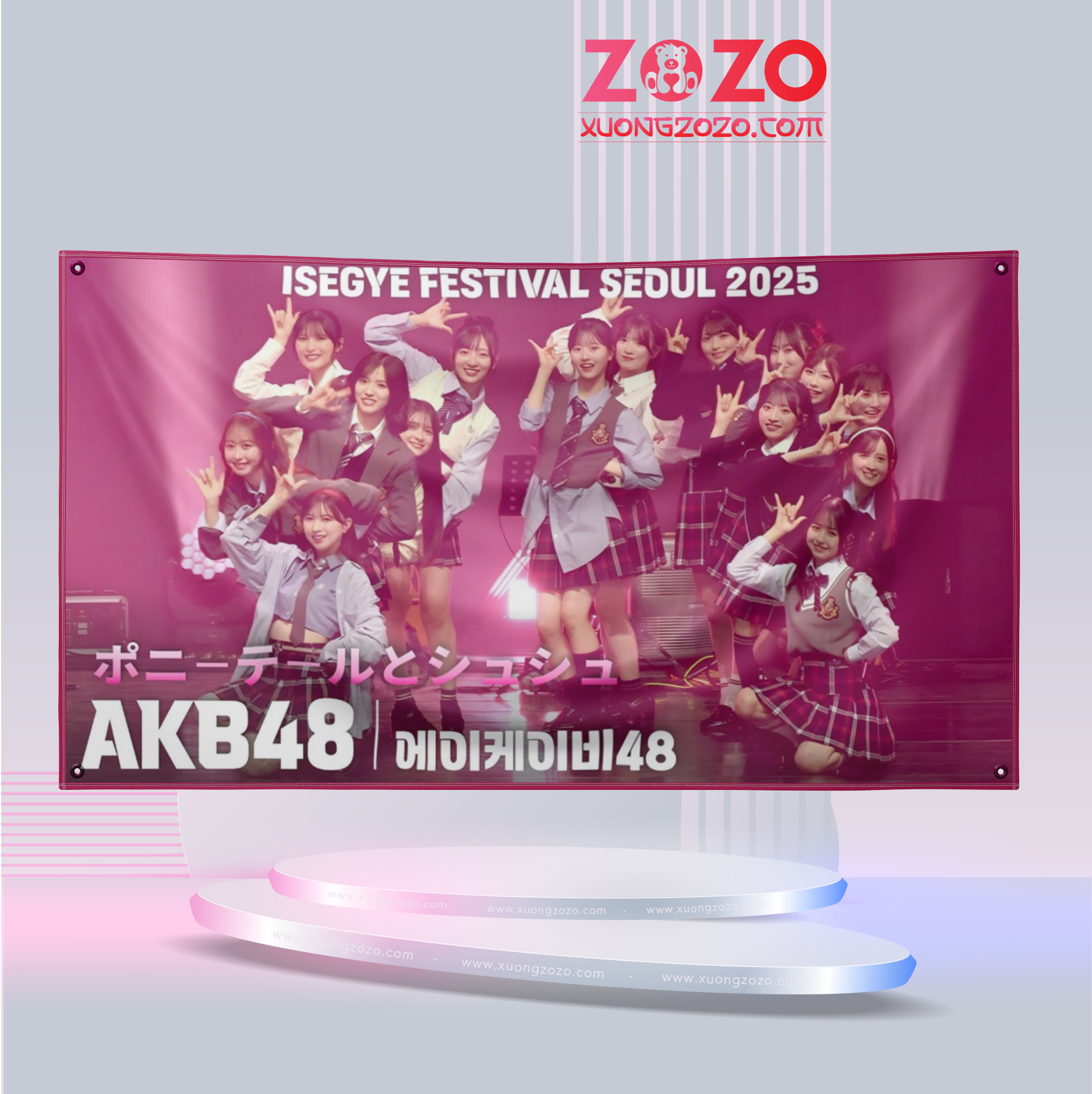 Cờ idol Hàn Quốc in ấn đẹp mắt 1 Co idol Han Quoc