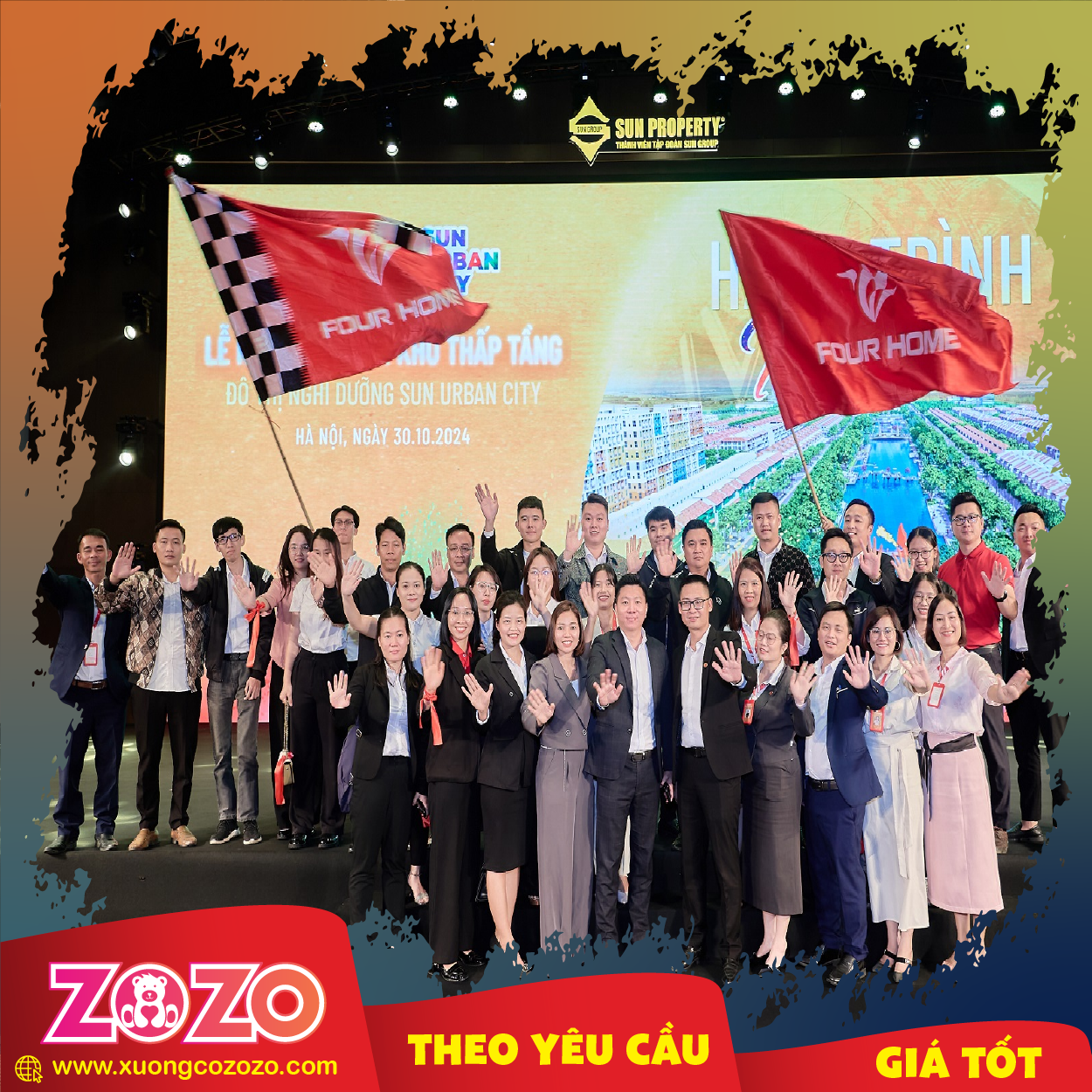 Cờ doanh nghiệp in Logo chất lượng cao 1 Co in logo 03