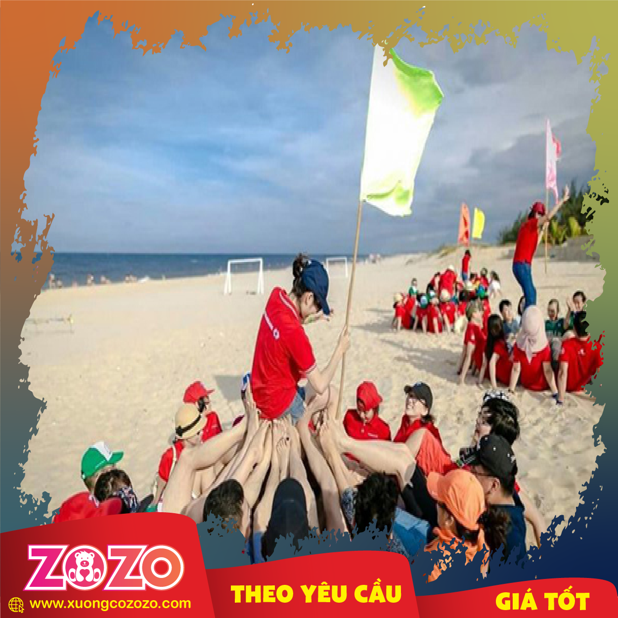 Cờ công ty TeamBuilding in ấn đẹp mắt 1 Co in logo 06