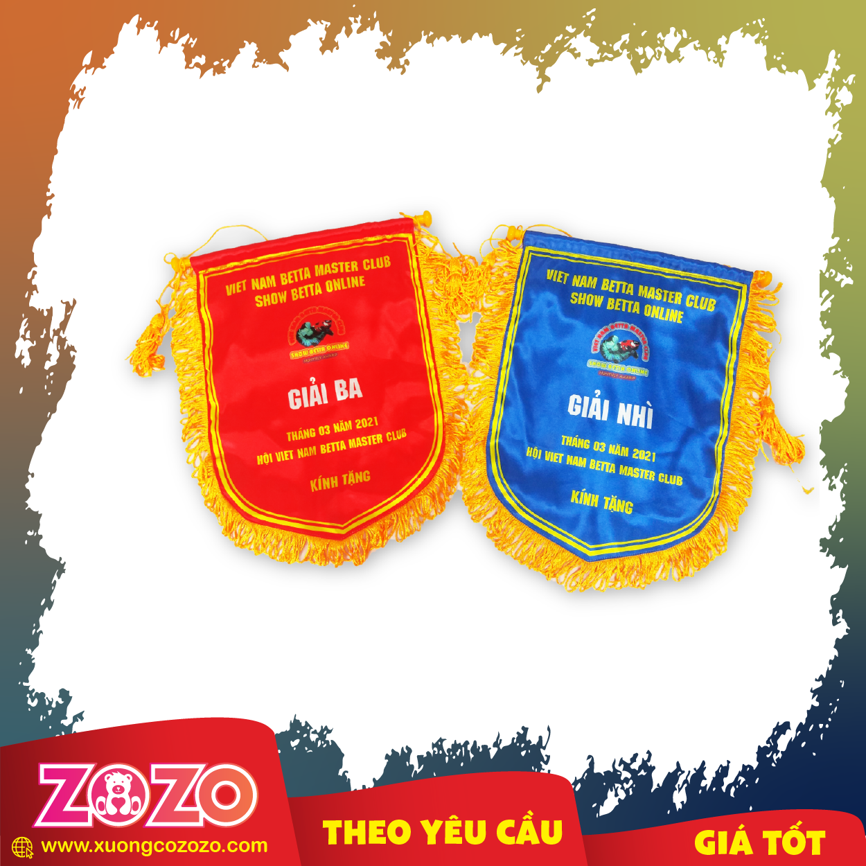 Cờ lưu niệm sự kiện in ấn chuyên nghiệp 1 Co luu niem Giai dau