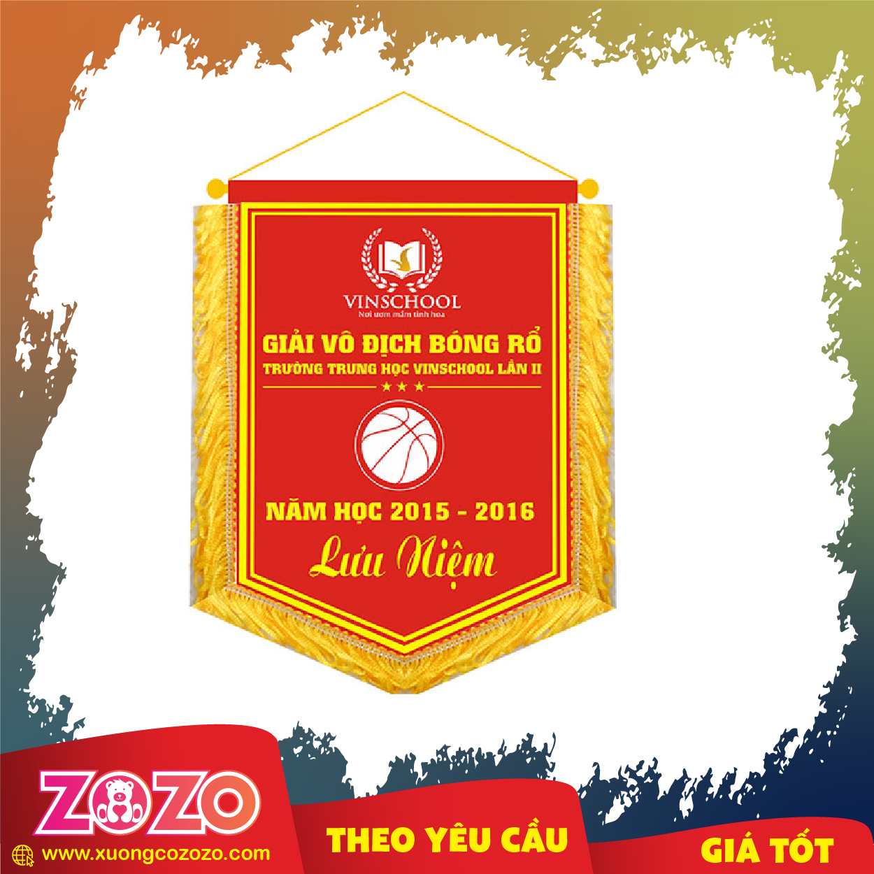 Cờ lưu niệm vinh danh in theo yêu cầu 1 Co luu niem su kien the thao