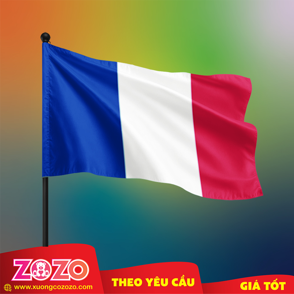 Cờ Nước Pháp thiết kế tinh tế 1 Co nuoc Phap