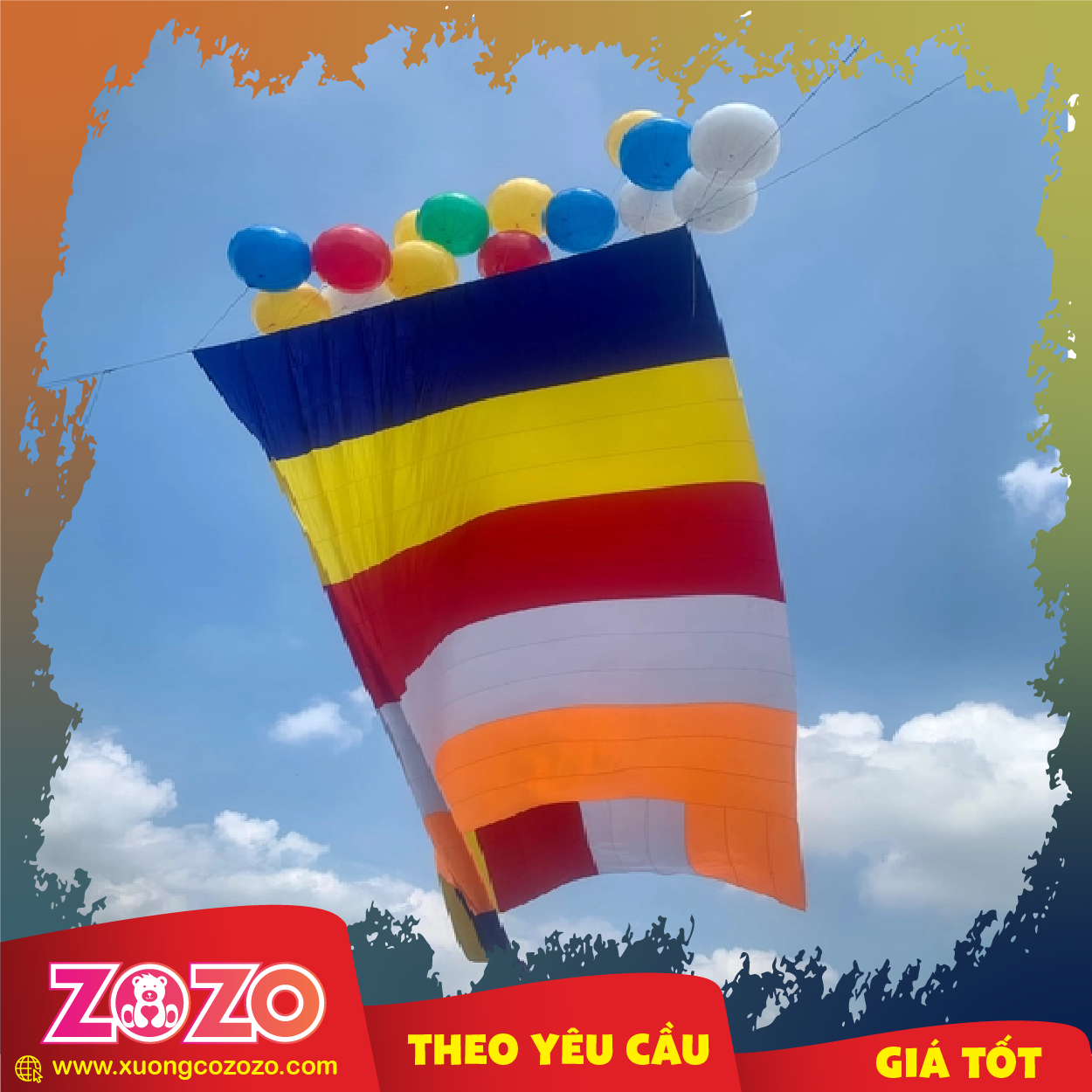 Cờ phật giáo giá rẻ chất lượng cao 1 Co phat giao 06