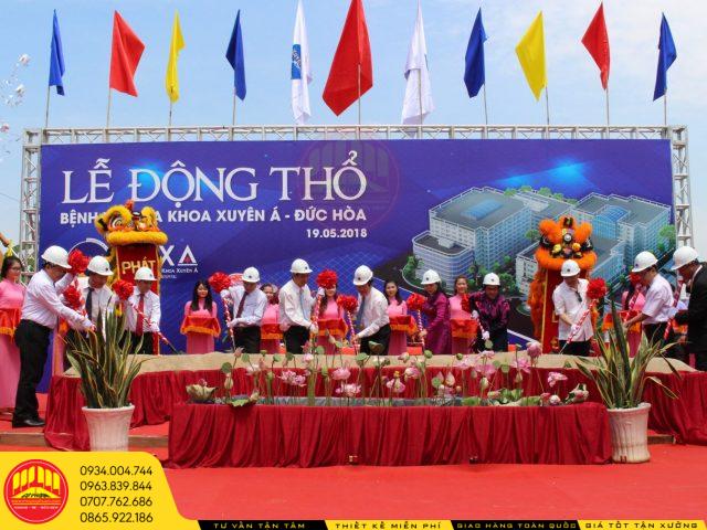 Đặt may cờ phướn khánh thành dự án công trình 1 trang tri co phuon nhieu mau