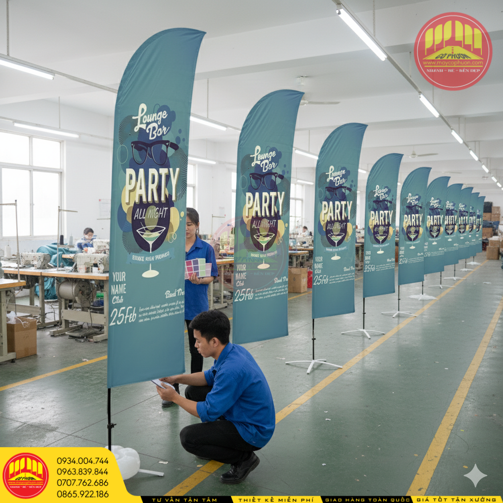 Cờ cánh buồm tại xưởng ZOZO 2025