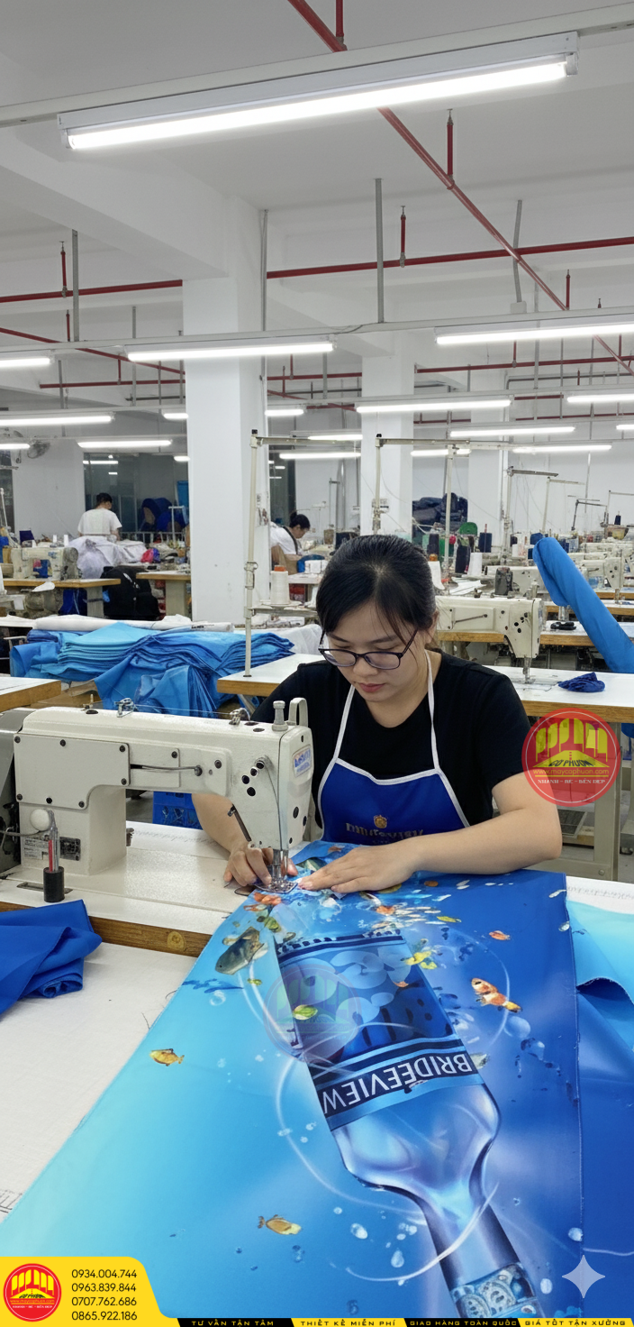 May cờ phướn cánh buồm quảng cáo 2025