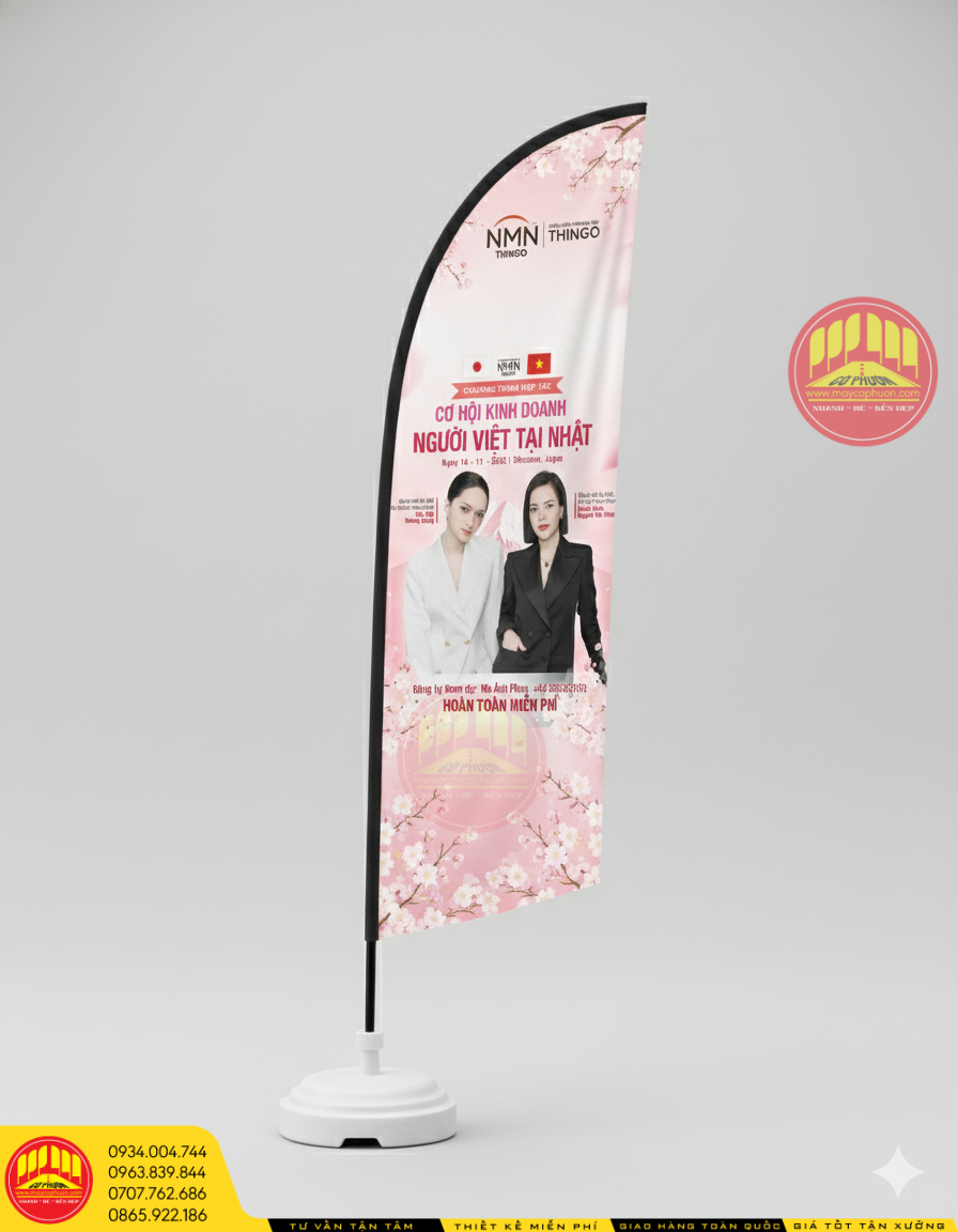 Cờ phướn cách buồm sự kiện 8 may co phuon 1